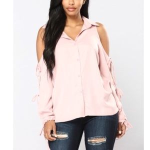 Pink button down. Size 1x